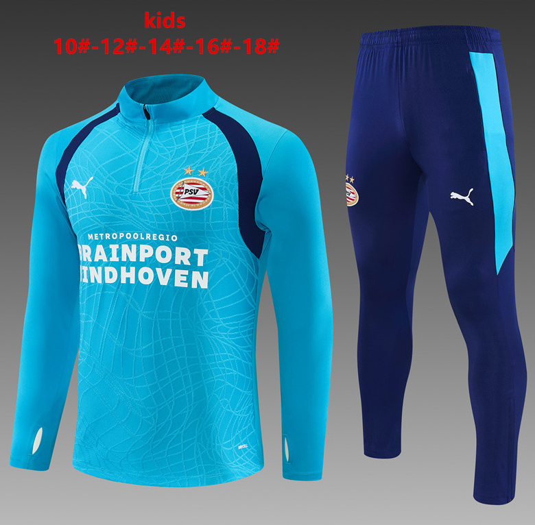 26/27 Kids Half Pull Eindhoven light Blue Tracksuit