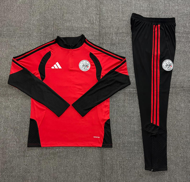 26/27 Adults Half Pull AJAX red Tracksuit