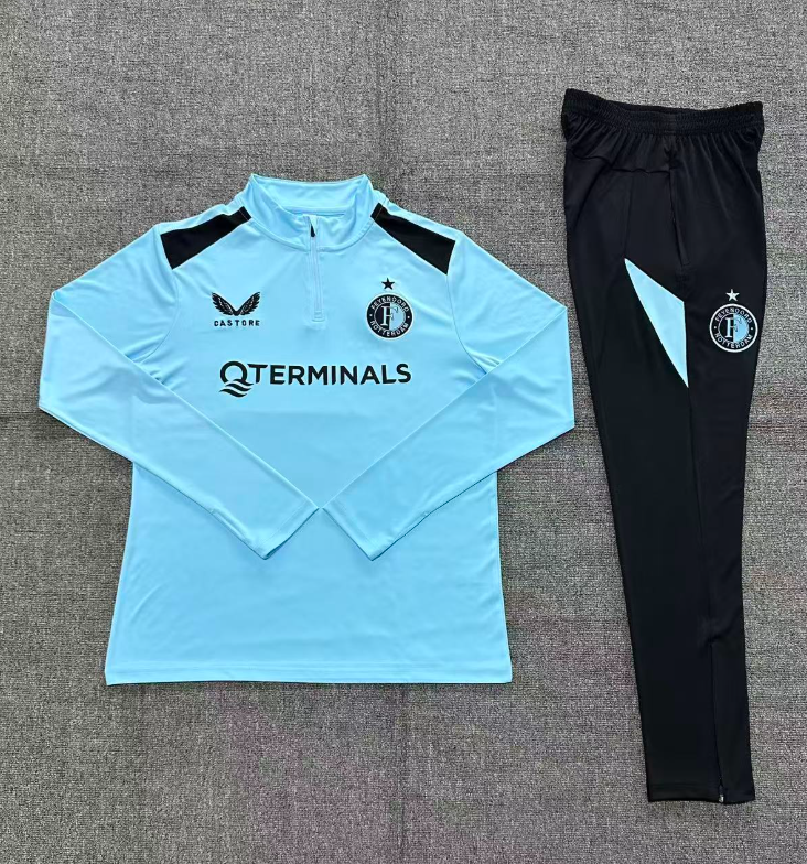 26/27 Kids Half Pull Feyenoord light bule Tracksuit